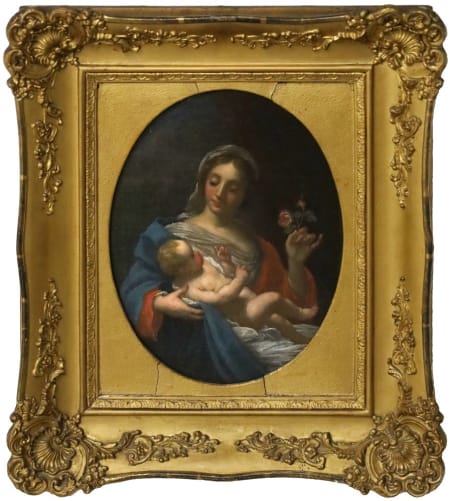 Scuola Piemonte — Madonna della rosa con Bambino
